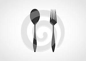 Spoon and fork cutlery vector icon