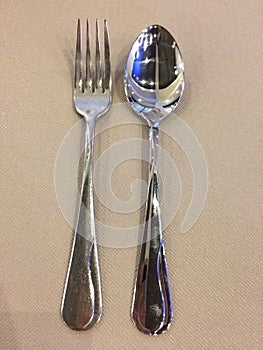 Spoon and fork