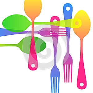 Spoon fork icon vector kitchen illustration restaurant