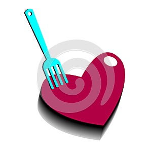 Spoon fork icon vector kitchen illustration