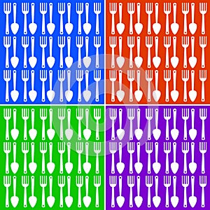 Spoon fork icon vector kitchen illustration