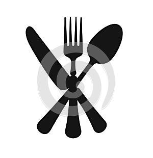 Spoon, fork and knife vector. photo