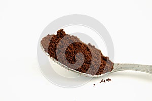 Spoon full of coffee powder