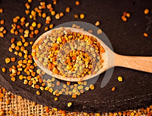 Spoon full of pollen- Bee Pollen