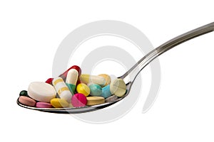 Spoon full of tablets