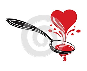Spoon and heart photo
