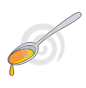 Spoon of honey clip art illustration vector isolated photo