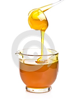 Spoon with a honey stream