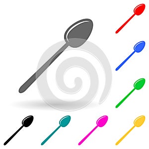 a spoon multi color style icon. Simple glyph, flat vector of kitchen tools icons for ui and ux, website or mobile application