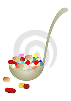 Spoon with pills