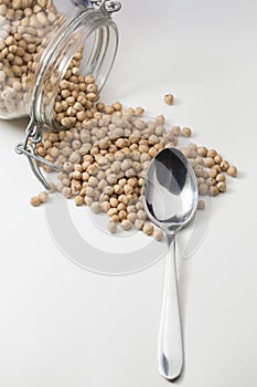 Chickpeas, spoon plate