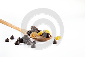 Spoon with raisine & Chocolate Chips
