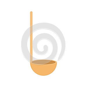 Spoon for soup on a white background