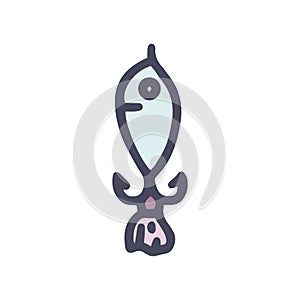 spoon spinner balancer color vector doodle simple icon