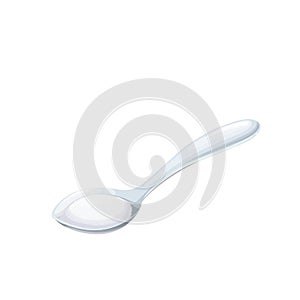 Spoon with sugar or salt