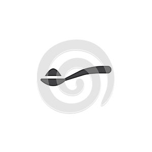 Spoon with sugar vector icon