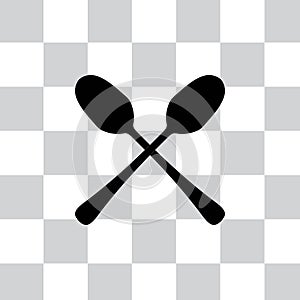 spoon vector icon with black and white style