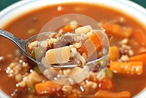 Spoonful Of Beef Barley Soup