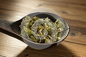 Spoonful of dried stevia