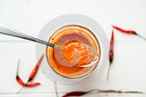 Spoonful of Piri Piri Sauce From Above photo