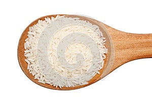 Spoonful of Thai fragrant jasmine rice