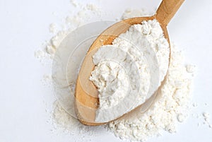 Spoonful wheat flour