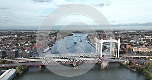 The Spoorbrug Dordrecht also called Zwijndrechtse Brug railway bridge between Dordrecht and Zwijndrecht, in the Dutch