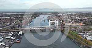 The Spoorbrug Dordrecht also called Zwijndrechtse Brug railway bridge between Dordrecht and Zwijndrecht, in the Dutch