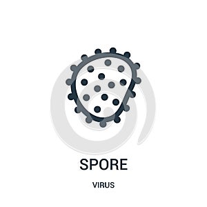 spore icon vector from virus collection. Thin line spore outline icon vector illustration