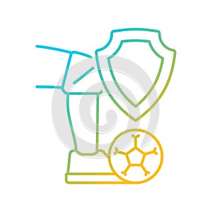 Sport accident insurance case gradient linear vector icon