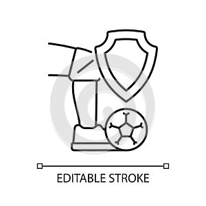 Sport accident insurance linear icon