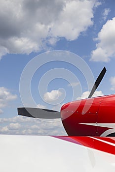 Sport aircraft on the runway.