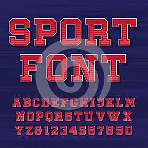 Sport alphabet vector font