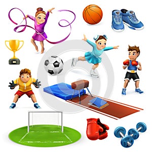 Sport, athletes and equipment photo