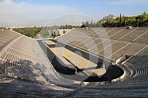 Sport athletics track in Panathenaic Stadium, Athens