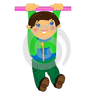 Sport baby boy illustration.isolated character