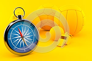 Sport background with compass