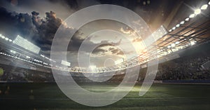 Sport Backgrounds. Soccer stadium. 3d render