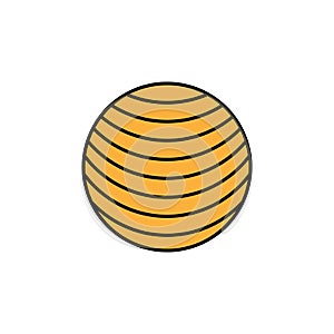 sport ball line illustration colored icon. Signs and symbols can be used for web, logo, mobile app, UI, UX