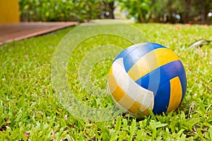 Sport ball over the grass
