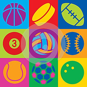 Sport Ball Pop Art