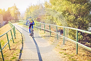 Sport. Bike cyclist riding single track