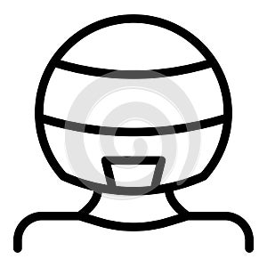 Sport biker icon outline vector. Motorbike helmet