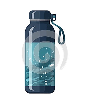 sport blue liquid bottle