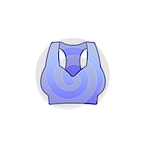 sport bra top icon with outline