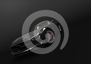 Sport car in a dark background