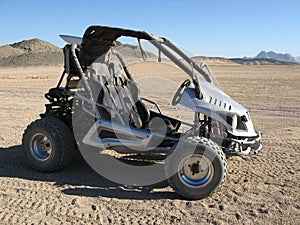 Sport car in desert