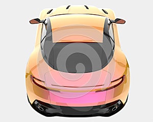 Sport car isolated on background. 3d rendering - illustration