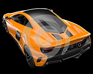 Sport car isolated on background. 3d rendering - illustration