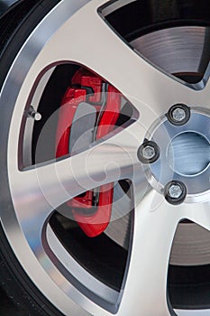 Sport car light alloy wheels